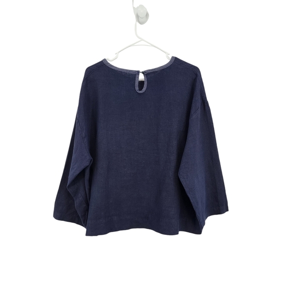 Krista Larson Women's Vintage 100% Linen Applique Blouse and Skirt Set - OS - Picture 7 of 12